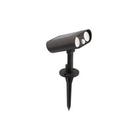   LUTEC BINGO leszúrható LED szolárlámpa, mozgásérzékelővel , 8.2W, matt fekete, IP54