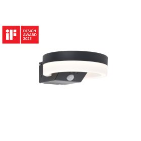   LUTEC RUNDA LED szolárlámpa mozgásérzékelővel , 12W, sötétszürke, IP54