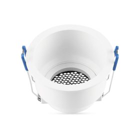   LED spotlámpa keret kerek, méhsejt diffúzorral, GU10, fehér, V-TAC, 23761