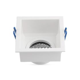   LED spotlámpa keret négyzet alakú, méhsejt diffúzorral, GU10, fehér, V-TAC, 23763