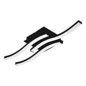   LED lámpa , mennyezeti , 12W , fekete , meleg fehér , műanyag , EGLO , ECO RANGE , CABEZAS-E , 74041