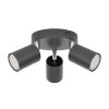 LED lámpatest , mennyezeti , spot , 3 x GU10 foglalat , fekete , króm , ECO RANGE , RECISO-E , 74008