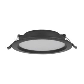   LED panel , süllyesztett , 10.5W , kerek , fekete , 16.6 cm , meleg fehér , műanyag , EGLO , ECO RANGE , IDUN-E , 74154