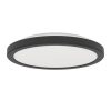 LED lámpa , fali , mennyezeti , 11.2W , kerek , fekete , 21.1 cm , meleg fehér , műanyag , EGLO , ECO RANGE , TESTARA-E , 74092