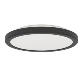   LED lámpa , fali , mennyezeti , 11.2W , kerek , fekete , 21.1 cm , meleg fehér , műanyag , EGLO , ECO RANGE , TESTARA-E , 74092