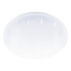   LED lámpa , fali , mennyezeti , 15.6W , kerek , fehér , 31 cm , természetes fehér , műanyag , kristály hatású , EGLO , ECO RANGE , POGLIOLA-E , 74035