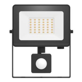   LED reflektor , 30W , természetes fehér , fekete , alumínium , üveg , mozgásérzékelős ,  IP65 , EGLO , ECO RANGE , RISACCA-E , 74016