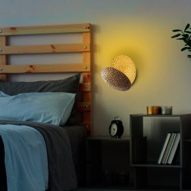   Elegáns arany fali lámpa, fém ház, 21 x 21 x 15 cm | SMD LED 5W 3000K | Stílusos világítás a modern lakberendezéshez, IP20 besorolású, tökéletes nappali és hálószoba hangulathoz