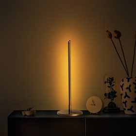   Elegáns arany asztali lámpa, fém ház, 51 cm magas, 18 cm alap átmérő | 12W-os LED-aljzat, 3000K meleg fény, 80 CRI | Tökéletes nappali, hálószoba vagy irodai dekorációhoz | Stílusos és funkcionális dizájn