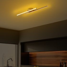   Elegáns arany csillár, fém test, 86 x 17 x 5 cm | Integrált LED 16W 3000K | Stílusos világítótestek modern lakberendezéshez, étkezőhöz és lakóterekhez | IP20 besorolású, tartós kivitel