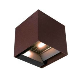   Szolár LED fali lámpa mozgásérzékelővel, CCT, 800lm, 90°, corten, IP65, V-TAC, 23824