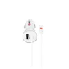 SKROSS USB töltő, autós, szivargyújtó (microUSB, USB-A)
