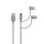 SKROSS Steel Line USB kábel, töltő, szinkron (microUSB, USB-C, lightning) 1,2m