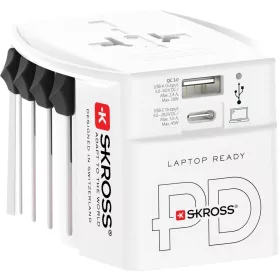   SKROSS MUV USB világutazó hálózati csatlakozó átalakító, PD (USB A, USB C), 45W + USB-C kábel